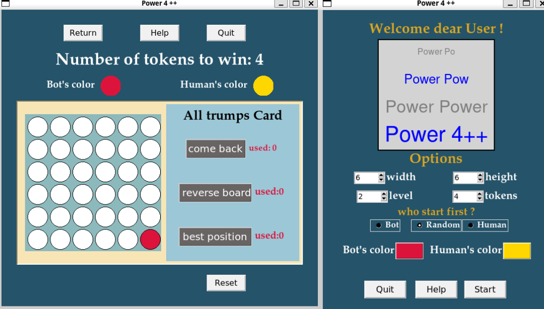 Connect 4 game preview